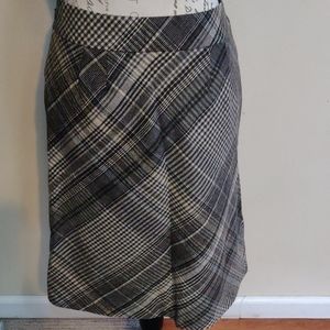 Ann Taylor Loft 2p ALine Plaid Skirt